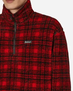 Serving The People Coats And Jackets^Woolrich Half Zip Polar Fleece Red