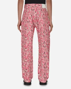 Paccbet Pants^Workwear Floral Pants Pink