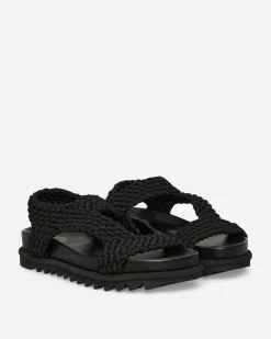 Dries Van Noten Sandals And Slides^Woven Sandals Black