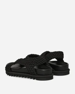 Dries Van Noten Sandals And Slides^Woven Sandals Black