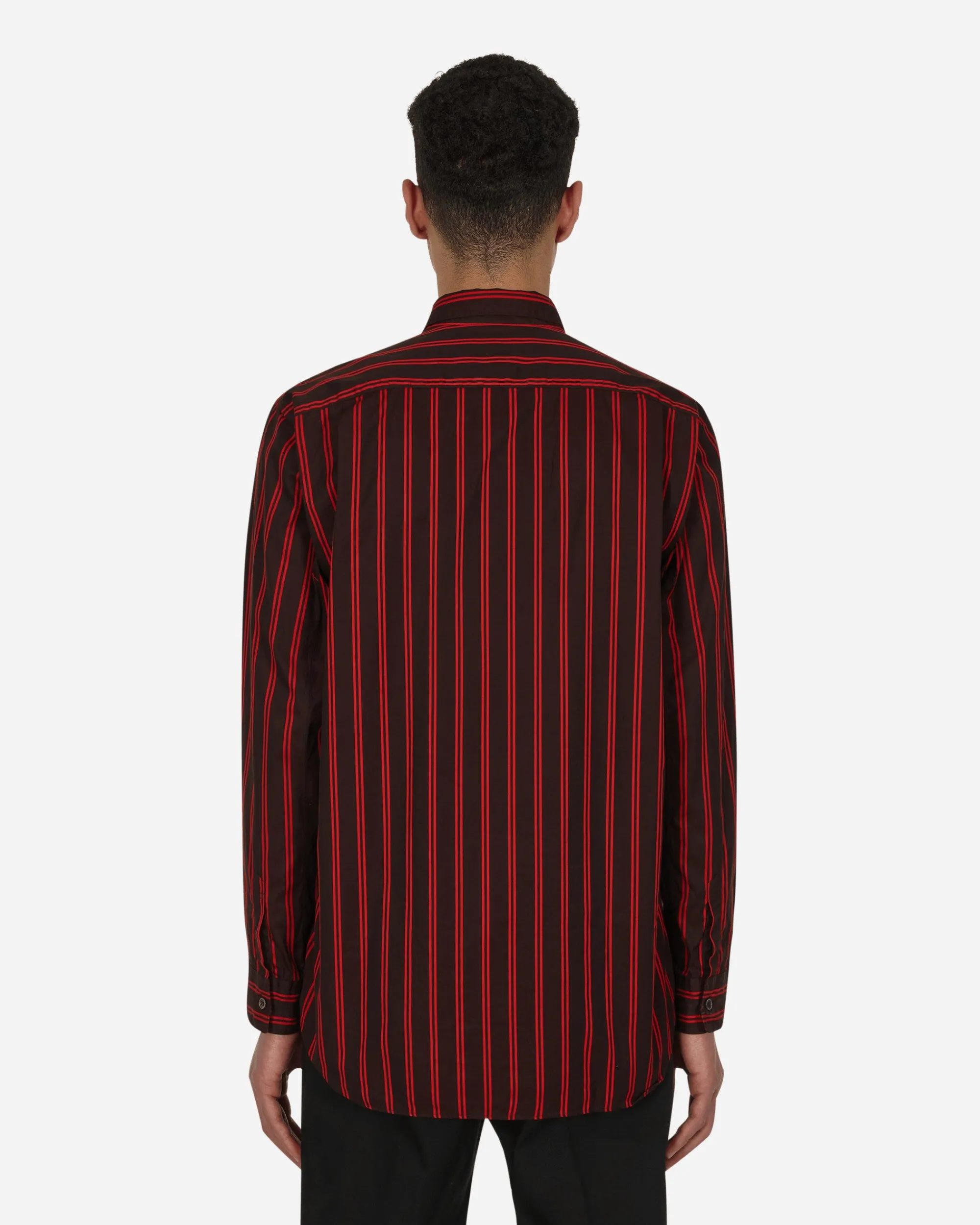 Comme Des Garçons Shirt Shirts^Yarn Dyed Stripe Shirt Black