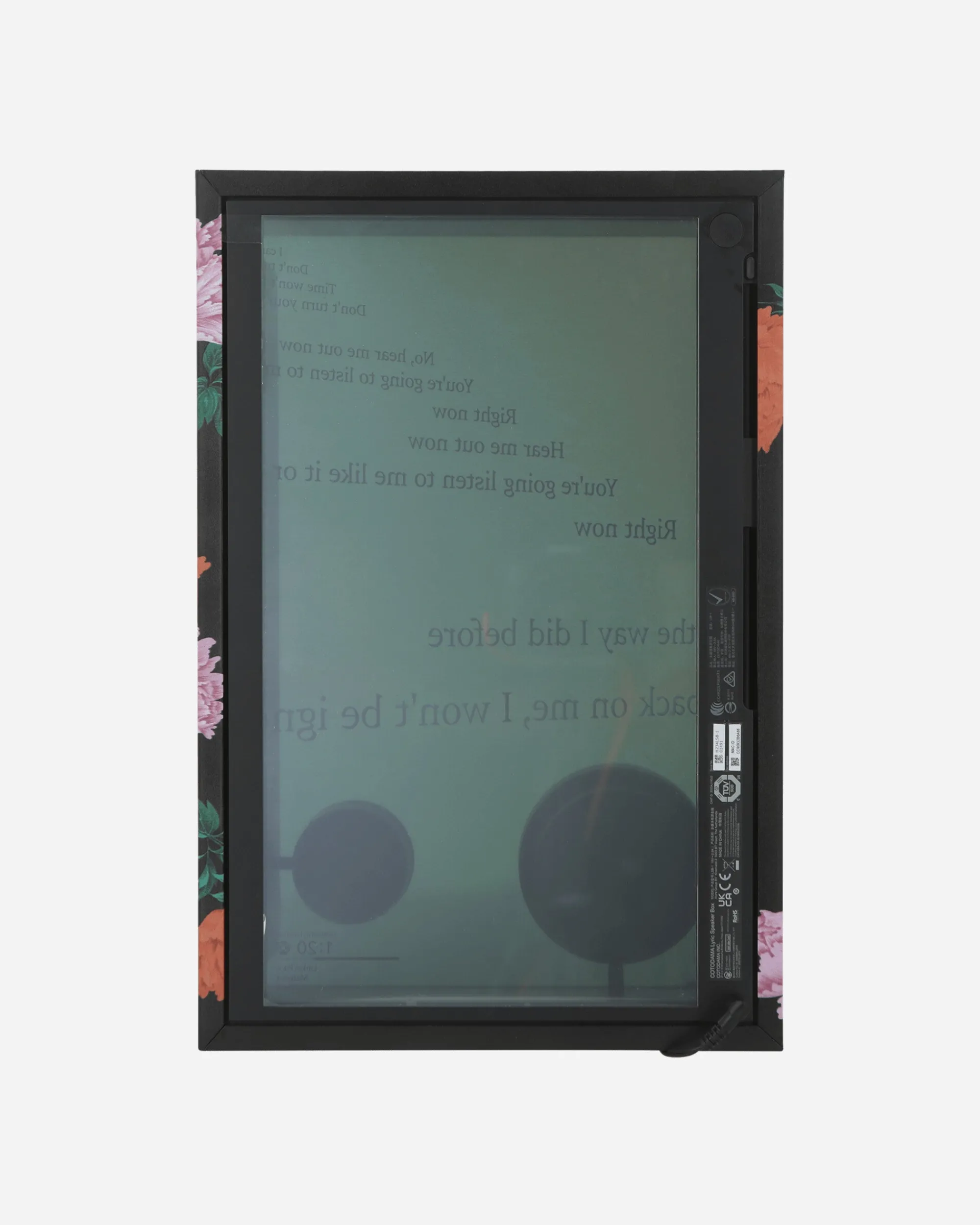 Cotodama Tech And Audio^Yohji Yamamoto Lyric Speaker Box Black