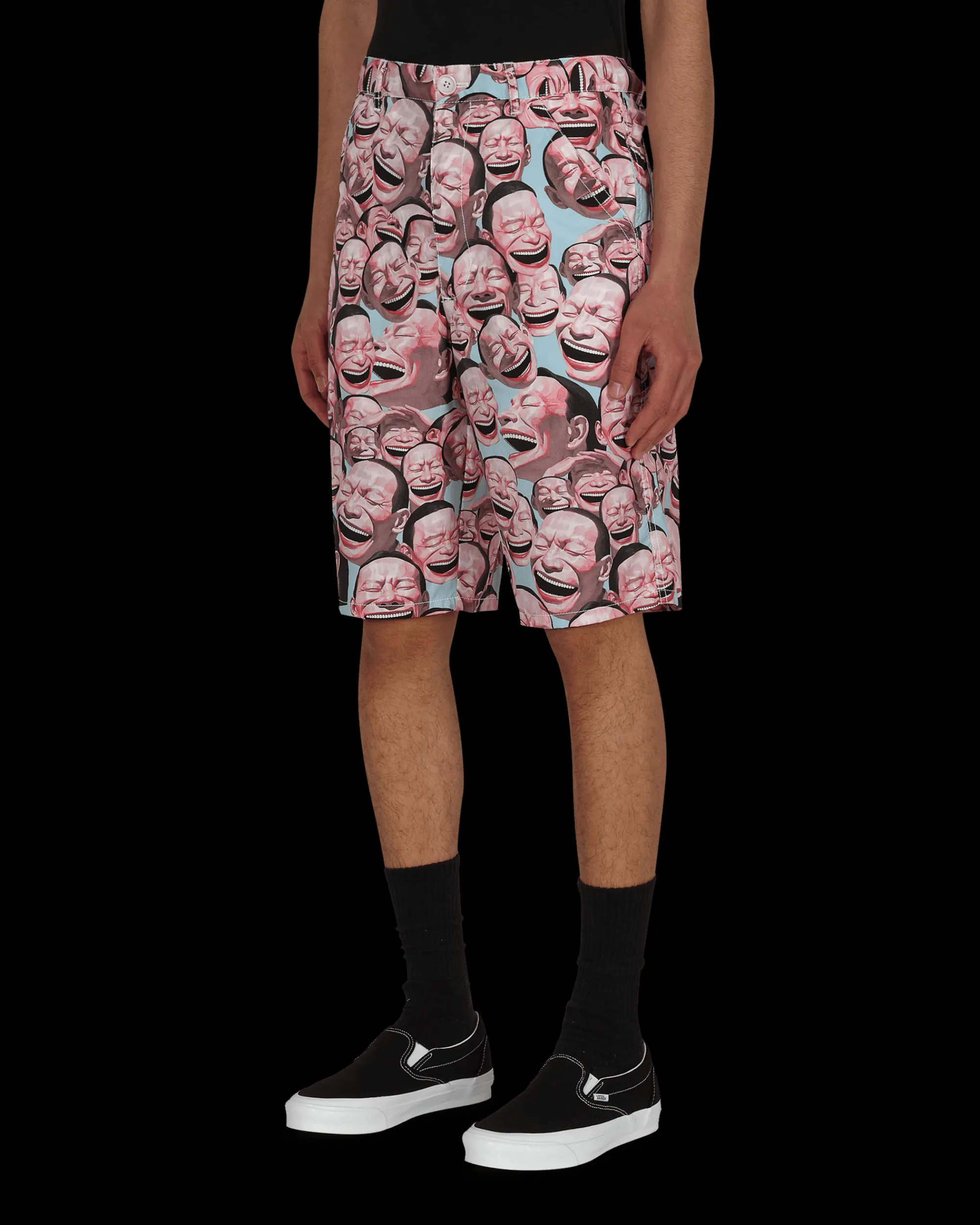 Comme Des Garçons Shirt Shorts^Yue Minjun Woven Shorts Multicolor
