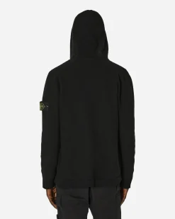 Stone Island Knitwear^Zip Up Hooded Sweater Black