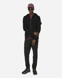 Stone Island Knitwear^Zip Up Hooded Sweater Black