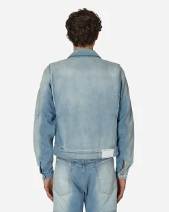 Random Identities Coats And Jackets^Zipped Denim Jacket Blue