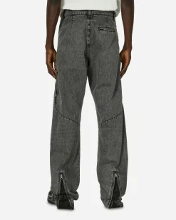 MM6 Maison Margiela Pants^Zipped Denim Trousers Black