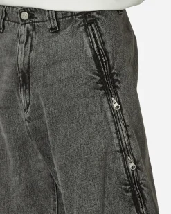 MM6 Maison Margiela Pants^Zipped Denim Trousers Black