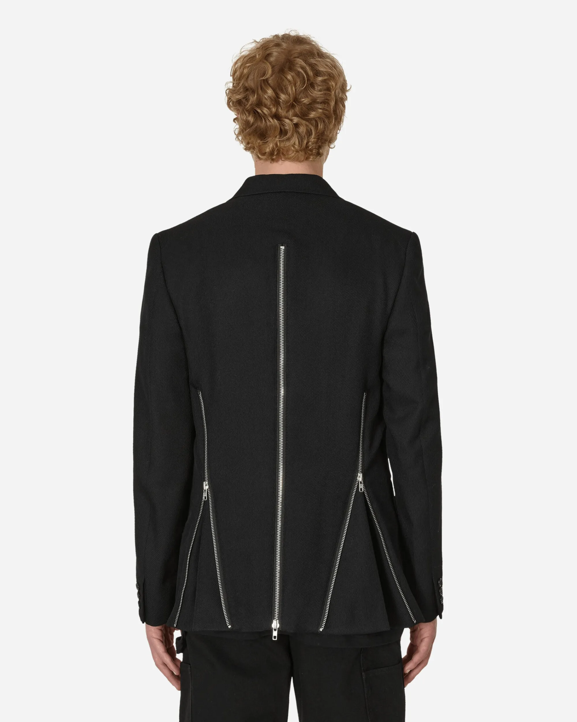 Comme Des Garçons Homme Plus Coats And Jackets^Zipped Wool Blazer Black