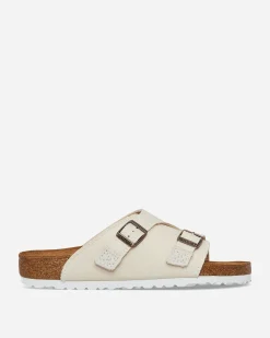 Birkenstock Sandals And Slides^Zürich Suede Canvas Sandals Eggshell