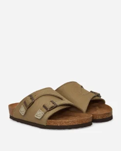 Birkenstock Sandals And Slides^Zürich Suede Canvas Sandals Faded Khaki